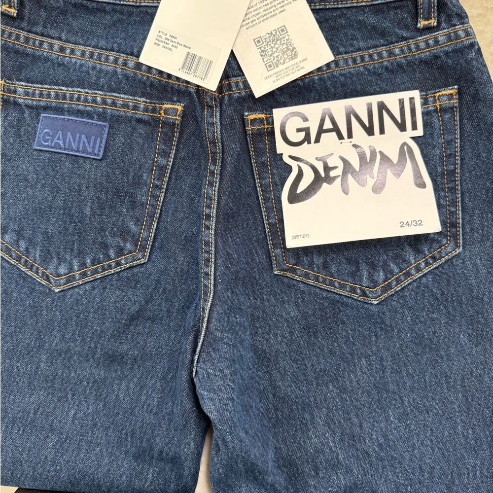 GANNI Women's Blue Denim Jeans